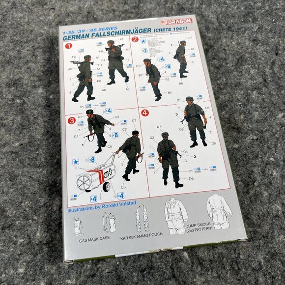 Dragon Model Kit 39 to 45 Series Germany 1:3  German Fallshirmjager Crete 1941 - Picture 2 of 9